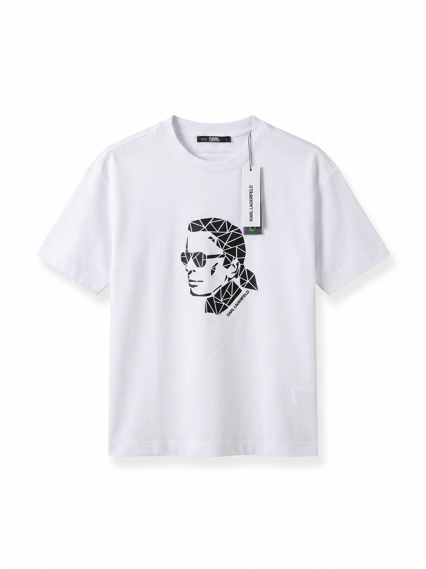 Karl Lagerfeld Black Geometric Logo Crewneck T-Shirt