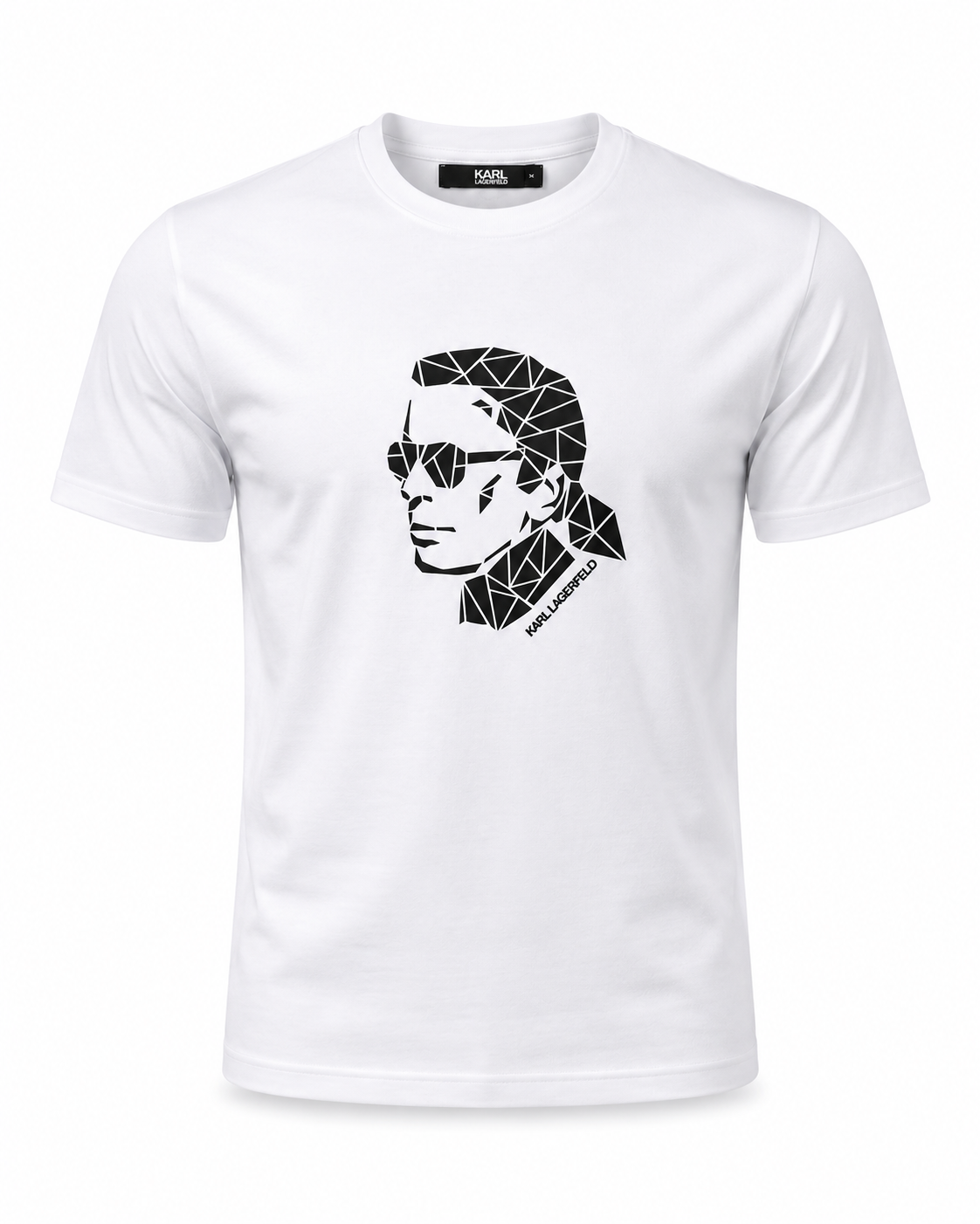 Karl Lagerfeld Black Geometric Logo Crewneck T-Shirt