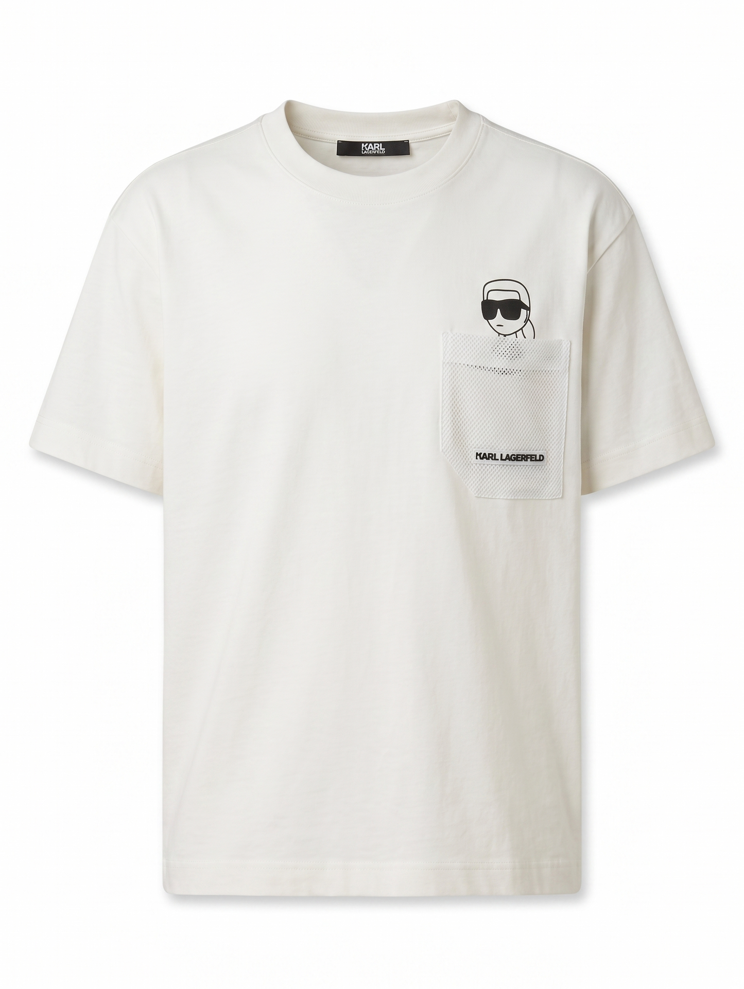 Karl Lagerfeld Graphic Pocket Crewneck T-Shirt