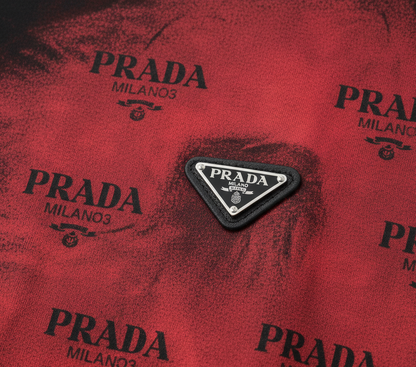Prada Graphic T-Shirt – Black & Red Statement Design